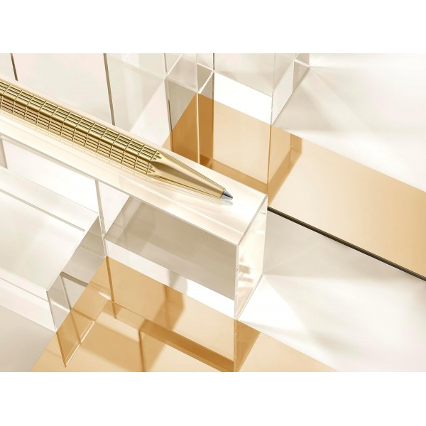 Caran d'Ache ECRIDOR LIGHTS 한정판 골드 볼펜 & 가죽 케이스 세트