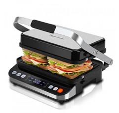 Taylor Swoden 10 in 1 파니니 프레스 샌드위치 메이커, 1600W 전기 실내 그릴, 붙지 않는 양면 플레이트, LED 터치 스크린, 독립 온도 조절 장치, 180도 열림, 스테인리스 스틸
