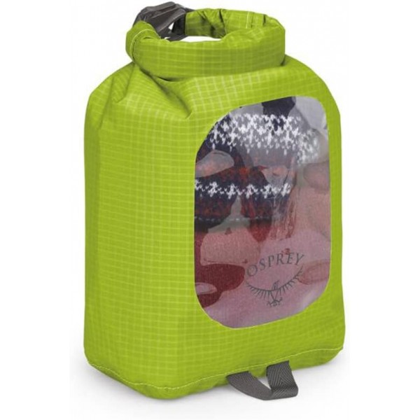 창문이 있는 Osprey Dry Sack 3 남여 공용 액세서리 - 아웃도어 원 사이즈 그린