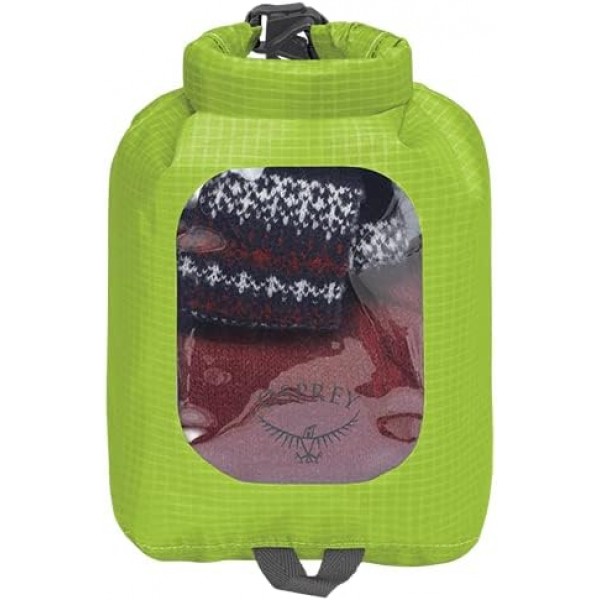 창문이 있는 Osprey Dry Sack 3 남여 공용 액세서리 - 아웃도어 원 사이즈 그린