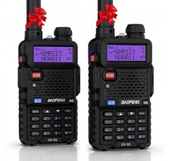 BAOFENG UV-5G (UV-5X) GMRS 라디오, NOAA 날씨 수신 및 스캐닝 기능을 갖춘 장거리 충전식 양방향 라디오, 성인용 GMRS 휴대용 라디오, Chirp 지원, 2팩