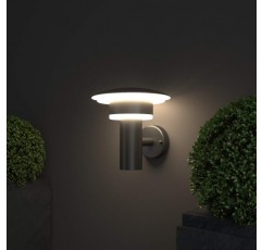 NBHANYUAN Lighting® 외부 조명 LED 실외 벽 조명기구 외부 조명 비바람에 견디는 3000K 베란다 용 따뜻한 흰색 1000LM(PIR 없음) PIR 센서 없음 Pir 없음 검정