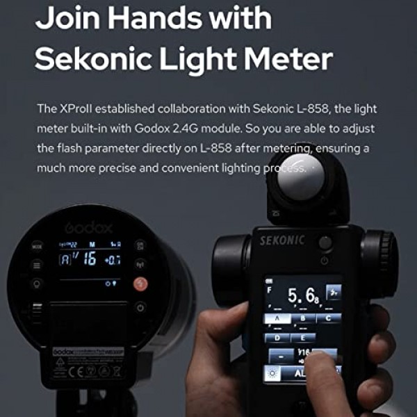 Godox XProII XProII-S Sony TTL 무선 송신기 2.4G HSS 1/8000S Bluetooth 연결용 XProIIS 플래시 트리거, Sony 카메라용 새로운 핫슈 잠금 대형 스크린 트리거(XPro Xpro-S 업그레이드)