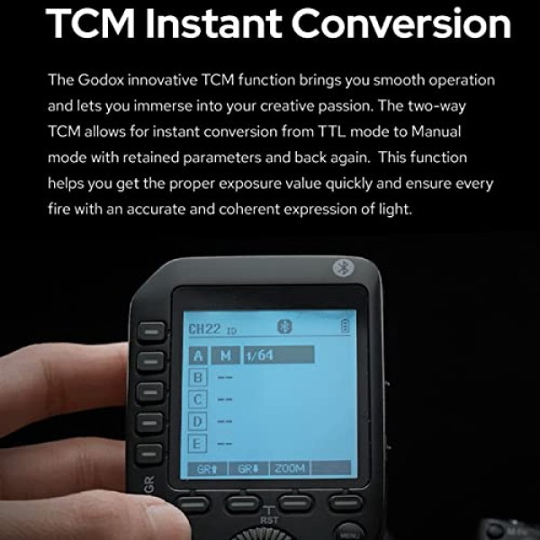 Godox XProII XProII-S Sony TTL 무선 송신기 2.4G HSS 1/8000S Bluetooth 연결용 XProIIS 플래시 트리거, Sony 카메라용 새로운 핫슈 잠금 대형 스크린 트리거(XPro Xpro-S 업그레이드)