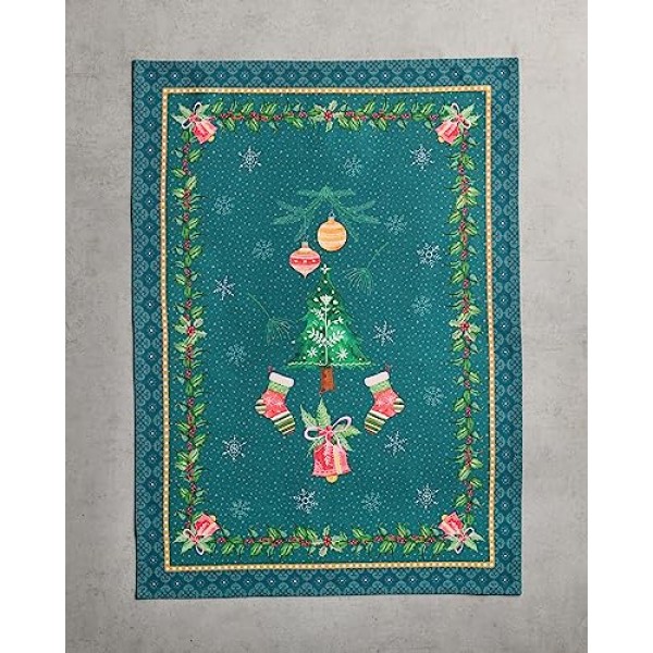 Maison d' Hermine Hygge 크리스마스 100% 면 다용도 주방 타월 3개 세트 | 바 타월 | 추수감사절/크리스마스(50cm x 70cm)