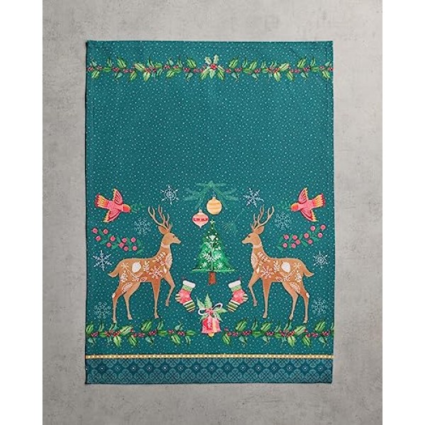 Maison d' Hermine Hygge 크리스마스 100% 면 다용도 주방 타월 3개 세트 | 바 타월 | 추수감사절/크리스마스(50cm x 70cm)