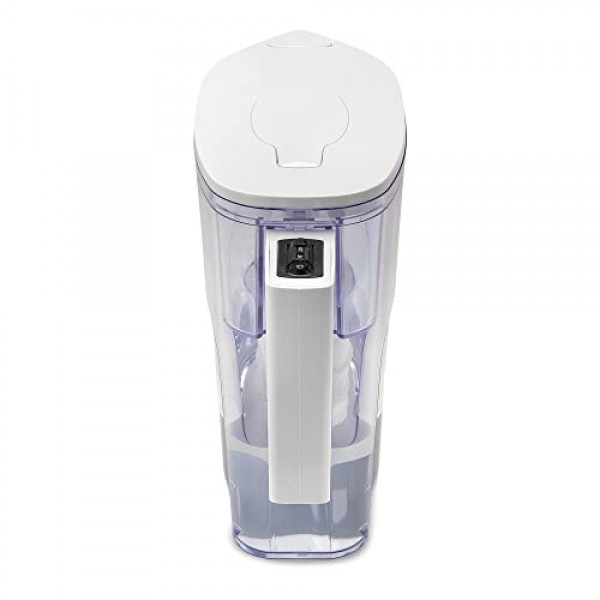 Aquara® 울트라 슬림 5컵 정수 필터 투수(표준 필터 1개, BPA 없음, WQA 인증, 구리, 수은, 염소 등 감소) – 소형, 흰색