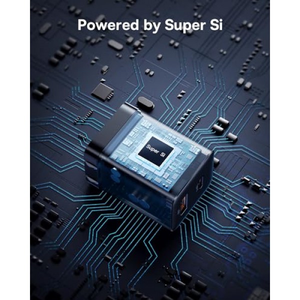 MagSafe 휴대용 충전기용 Baseus 30W 듀얼 포트 USB C PD 충전기 블록 및 Baseus