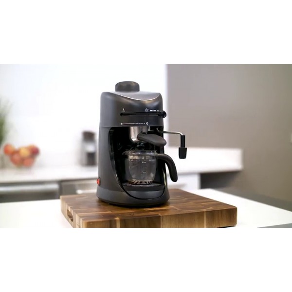 Capresso 303.01 4컵 에스프레소 및 카푸치노 머신 블랙 13.25 x 7.5 x 9.75