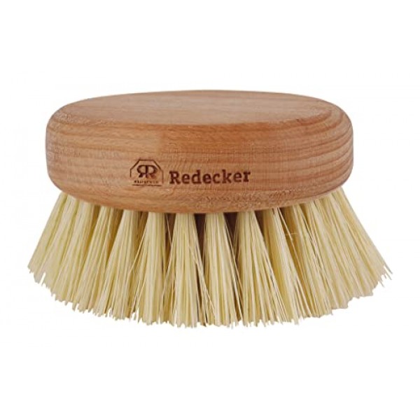 Redecker 원형 마사지 브러시, 탐피코 섬유 강모 및 기름칠한 너도밤나무, 직경 3인치, 독일산