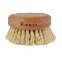 Redecker 원형 마사지 브러시, 탐피코 섬유 강모 및 기름칠한 너도밤나무, 직경 3인치, 독일산