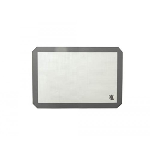 Nordic Ware 천연 알루미늄 상업용 베이커용 하프 시트, 2팩, 실버 및 디럭스 실리콘 논스틱 매트, 16 x 11인치, 스톰 그레이