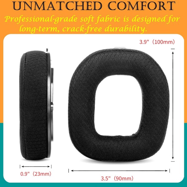 TaiZiChangQin A40TR 업그레이드 이어 패드 Astro A40TR A40 TR 게임용 헤드폰과 호환되는 마이크 폼 교체(검은 천 이어패드)