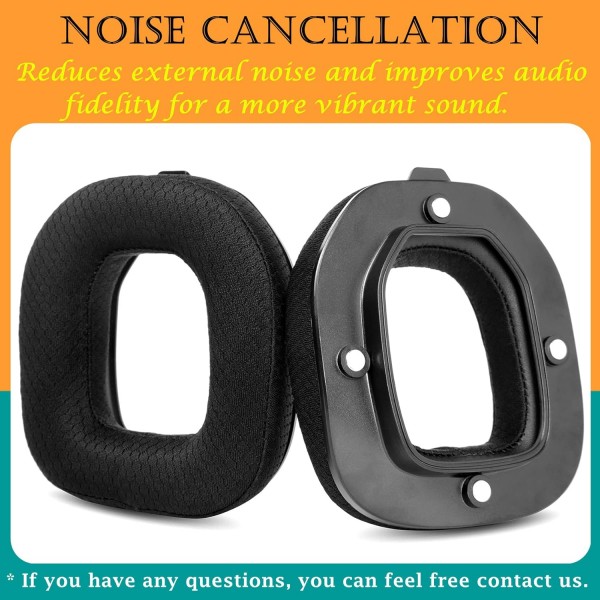 TaiZiChangQin A40TR 업그레이드 이어 패드 Astro A40TR A40 TR 게임용 헤드폰과 호환되는 마이크 폼 교체(검은 천 이어패드)