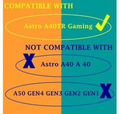 TaiZiChangQin A40TR 업그레이드 이어 패드 Astro A40TR A40 TR 게임용 헤드폰과 호환되는 마이크 폼 교체(검은 천 이어패드)