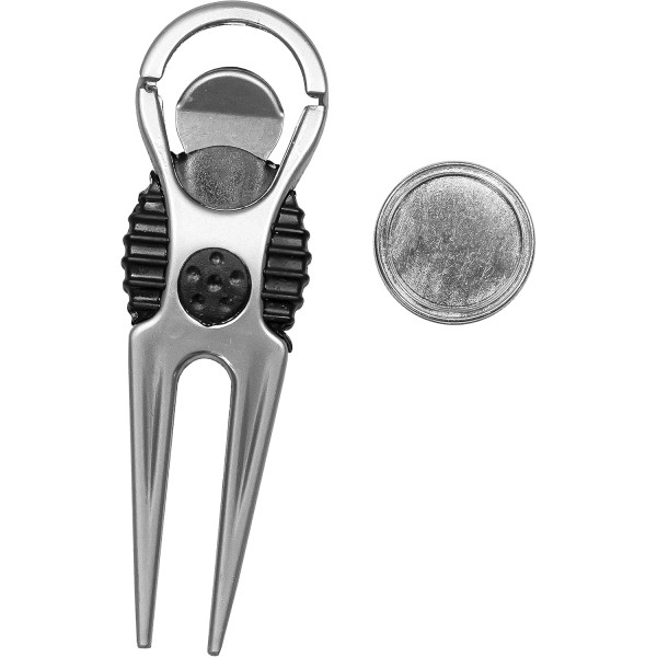 Ballmarker가 장착된 Longridge VECTOR 골프 피치포크,