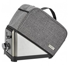 Cuisinart 2 슬라이스 토스터와 호환되는 포켓이 있는 HOMEST 토스터 먼지 커버, 잼 스프레더 칼 및 토스터 집게 보관 가능, 먼지 및 지문 보호, 회색