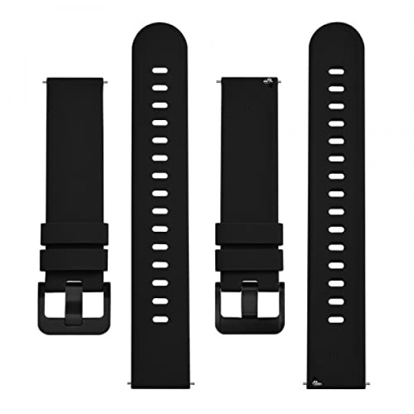 BISONSTRAP 실리콘 시계 밴드, 퀵 릴리스가 있는 슬림 시계 스트랩, 16mm 17mm 18mm 20mm 22mm 선택 가능