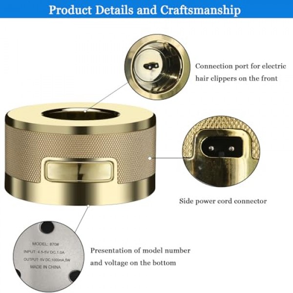 BaBylissPRO FX870 시리즈 트리머(골든)와 호환되는 전문 클리퍼 충전 베이스