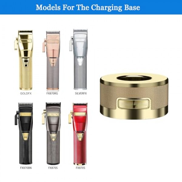 BaBylissPRO FX870 시리즈 트리머(골든)와 호환되는 전문 클리퍼 충전 베이스