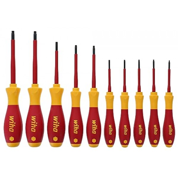 Wiha 32592 Torx 드라이버 세트(소프트 마감 핸들 포함), 1000볼트, 10피스