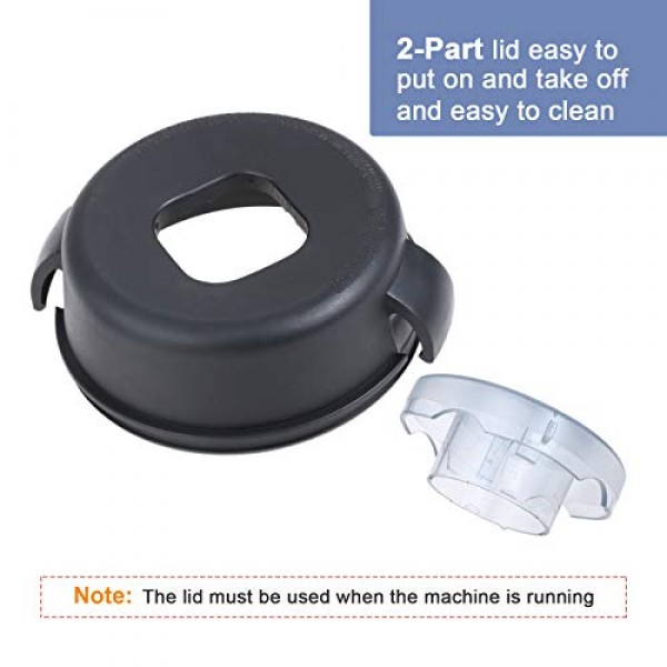 Vitamix 64온스 하이 프로필 용기 블렌더와 호환되는 2부분 뚜껑 및 플러그
