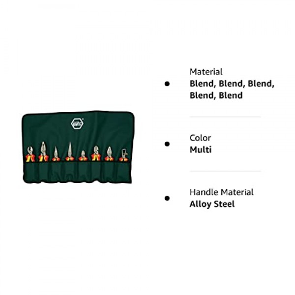 Wiha 32987 절연 산업용 플라이어/커터, 8피스 세트