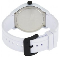 PUMA Men's Watches Reset, 43MM 케이스 사이즈, Three Hand Movement, 폴리우레탄 스트랩 화이트