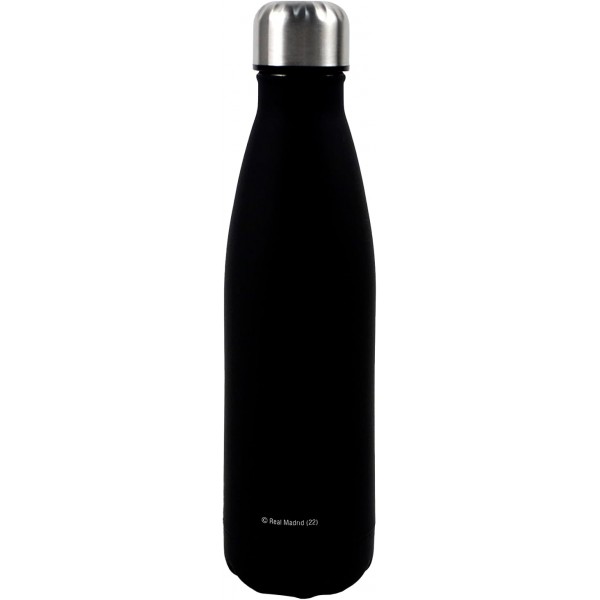 CYPBRANDS 레알 마드리드 스테인리스 이중벽 밀폐형 물병 500ml 공식 상품 (CyP Brands) B-68-RM 블랙 원사이즈