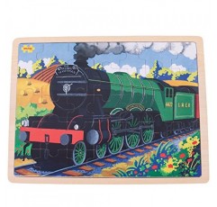 Bigjigs Toys Flying Scotsman 나무 트레이 퍼즐 - 35피스 퍼즐
