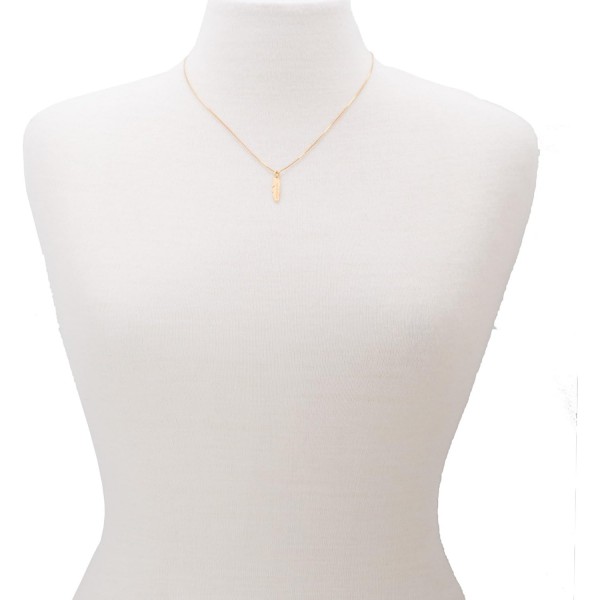 Malaika Raiss 골드 깃털 펜던트 목걸이 스몰 24ct 골드 도금 스털링 실버 - 3129