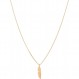 Malaika Raiss 골드 깃털 펜던트 목걸이 스몰 24ct 골드 도금 스털링 실버 - 3129