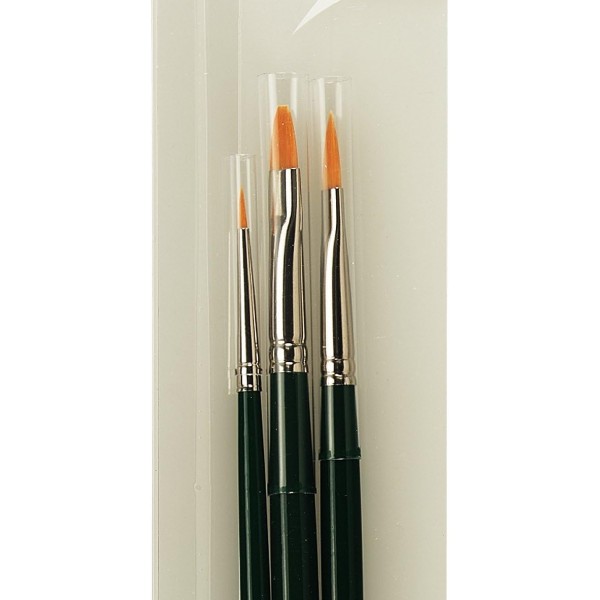 합성 섬유 오일과 아크릴 페인트를 사용한 Da Vinci 브러시 3개 세트 Nova 스타터 세트