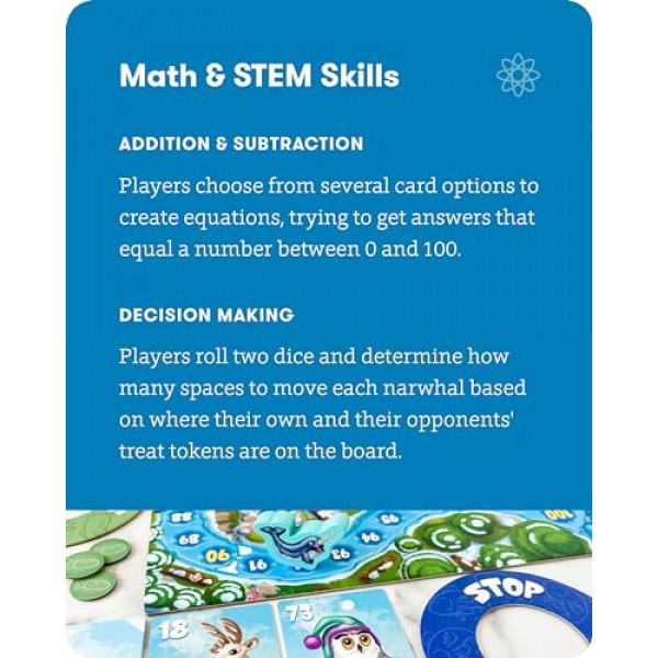 SimplyFun Arctic Riders - 어린이를 위한 교육적이고 재미있는 수학 게임 - 덧셈 및 뺄셈 연습 - 2~4인용, 7세 이상 어린이용