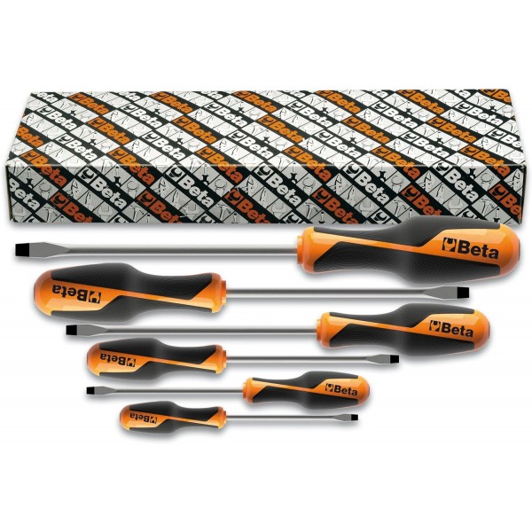 Beta 1260/S6 - 일자형 나사용 드라이버 세트(항목 1260), 6개