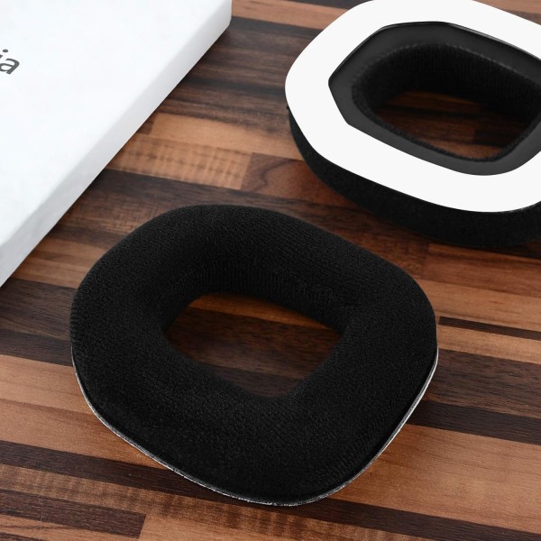 Geekria Comfort Velor 교체 용 이어 패드 Astro A40 TR A50 헤드폰 이어 패드 헤드셋 이어 패드 수리 부품 (검은색)