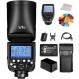 Nikon용 Godox XPro-N 액세서리 키트가 포함된 Godox V1-N 플래시, Nikon과 호환되는 카메라 플래시 스피드라이트 스피드라이트 원형 헤드, 76Ws TTL 2.4G 1/8000s HSS, 10레벨 LED 모델