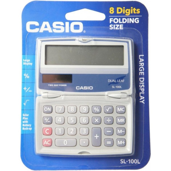 Casio Basic 태양열 접이식 소형 계산기 1개