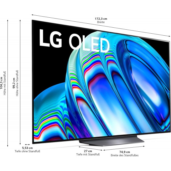 LG OLED77B29LA TV 195cm(77인치) OLED TV(Cinema HDR, 120Hz & Vogel's TVM 3405SP 32-77인치 TV용 평면 OLED TV 월마운트