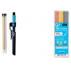 OX Tuff Carbon - Marking Pencil Value Pack 및 OX Tuff Carbon - 기본 색상 및 흑연 심(10pk) + 기본 색상 및 흑연