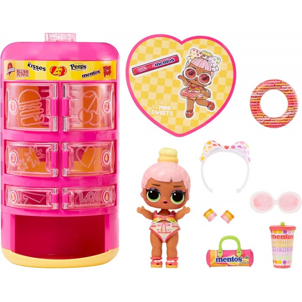 LOL Surprise Loves Mini Sweets Surprise-O-Matic Series 2 - RANDOM ASSORTMENT - 8가지 놀라움과 재미있는 액세서리가 포함된 한정판 캔디 테마 수집 가능 인형 - 수집가 및 4세 이상의 어