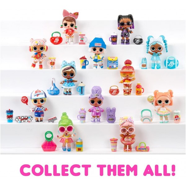 LOL Surprise Loves Mini Sweets Surprise-O-Matic Series 2 - RANDOM ASSORTMENT - 8가지 놀라움과 재미있는 액세서리가 포함된 한정판 캔디 테마 수집 가능 인형 - 수집가 및 4세 이상의 어