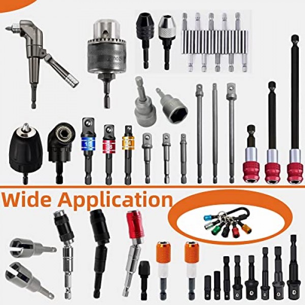 24Pcs 1/4 인치 육각 섕크 스크루 드라이버 비트 홀더 연장 바 키 체인 나사 어댑터 드릴 빠른 변경 스크루 드라이버, 드릴 비트, 유연한 드릴 비트 확장 세트에 대 한 휴