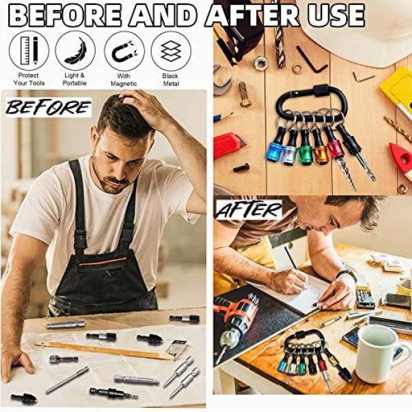 24Pcs 1/4 인치 육각 섕크 스크루 드라이버 비트 홀더 연장 바 키 체인 나사 어댑터 드릴 빠른 변경 스크루 드라이버, 드릴 비트, 유연한 드릴 비트 확장 세트에 대 한 휴