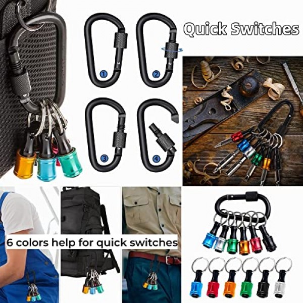 24Pcs 1/4 인치 육각 섕크 스크루 드라이버 비트 홀더 연장 바 키 체인 나사 어댑터 드릴 빠른 변경 스크루 드라이버, 드릴 비트, 유연한 드릴 비트 확장 세트에 대 한 휴