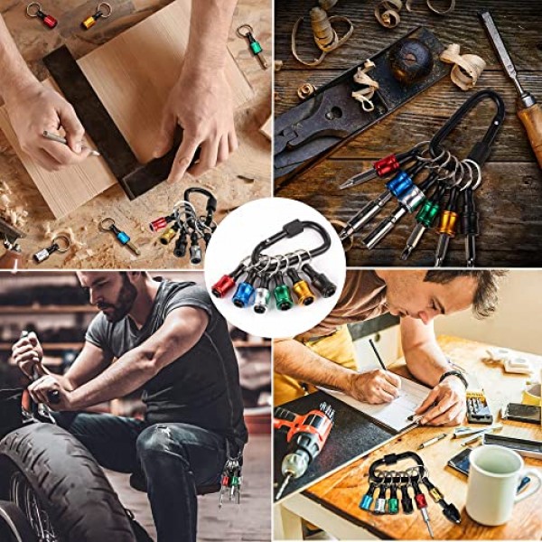 24Pcs 1/4 인치 육각 섕크 스크루 드라이버 비트 홀더 연장 바 키 체인 나사 어댑터 드릴 빠른 변경 스크루 드라이버, 드릴 비트, 유연한 드릴 비트 확장 세트에 대 한 휴