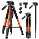 카메라 삼각대, 72인치 카메라 삼각대 스탠드(리모컨 포함), 견고한 비디오용 삼각대, 알루미늄 삼각대 스탠드(가방 포함), Canon Nikon Sony용 완전한 삼각대 유닛, 휴대폰 