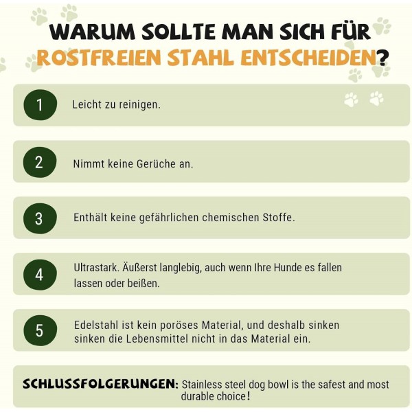 Peggy 11 금속 스테인레스 스틸 개 그릇| 미끄럼 방지 실리콘 고무 바닥 디자인| 소형견, 중형견, 대형견을 위한 이상적인 물그릇 세트 소형견용 스테인리스 스틸