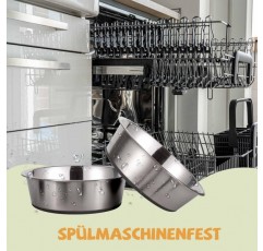 Peggy 11 금속 스테인레스 스틸 개 그릇| 미끄럼 방지 실리콘 고무 바닥 디자인| 소형견, 중형견, 대형견을 위한 이상적인 물그릇 세트 소형견용 스테인리스 스틸