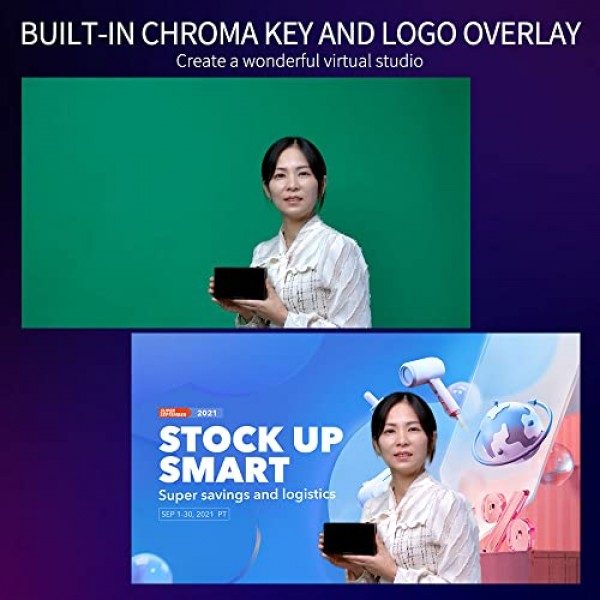 FEELWORLD L2 PLUS 멀티 카메라 비디오 믹서 스위치 5.5인치 LCD 터치 스크린 4 x HDMI 입력 PTZ 제어 크로마 키 USB3.0 라이브 스트리밍